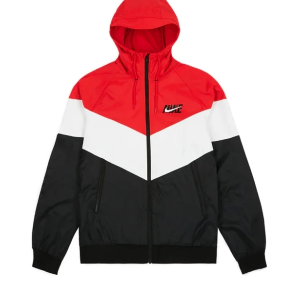 Nike red white and black windbreaker Clearance